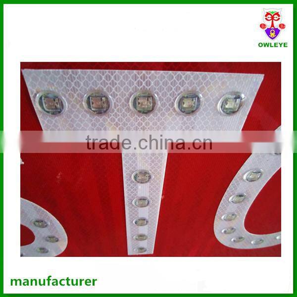 Solar Stop Signal Sign/Electronic Traffic Light /Solar Flashing Warning Light Sign