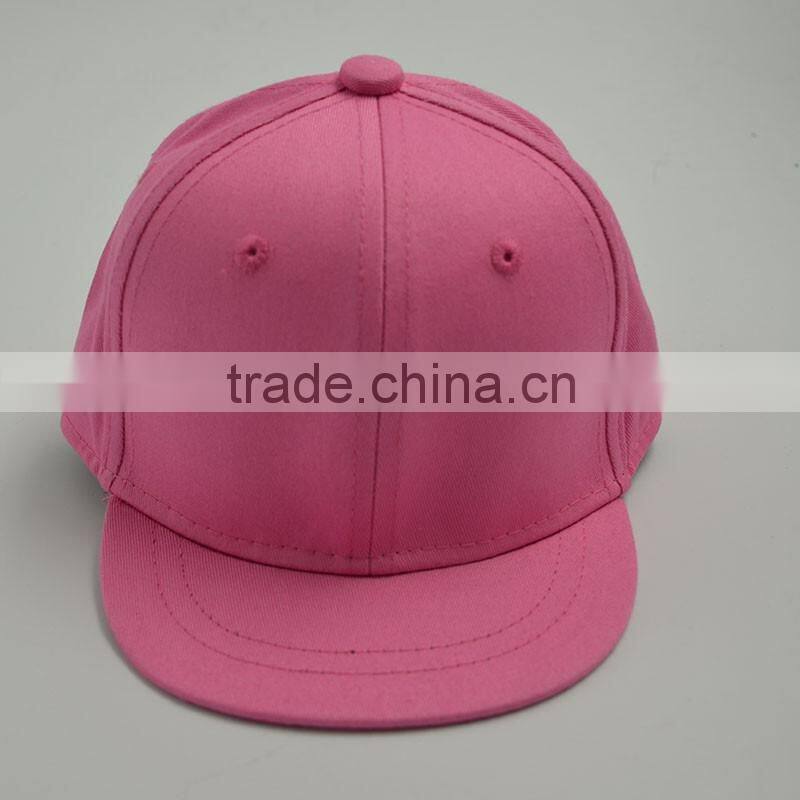 High Quality Custom Blank Flat Brim 6 Panel Snapback Cap/Hat