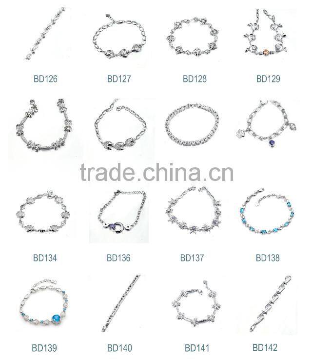 Hot Sale 925 silver mini cross bracelet