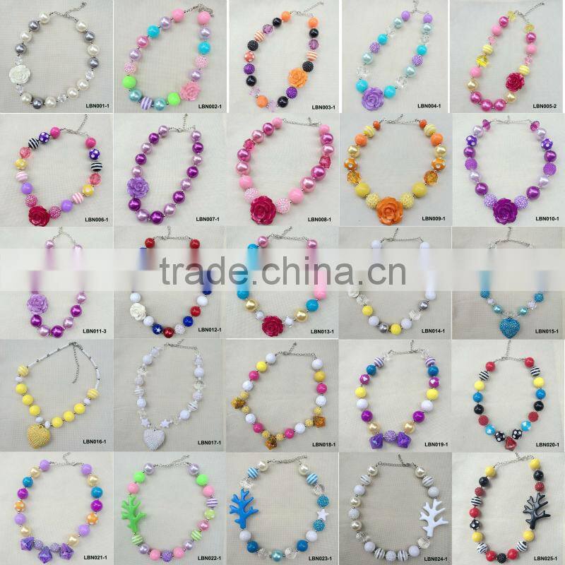 wholesale chunky bubble set kids bead necklace with bracelet