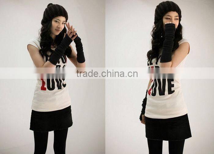 2014 New Fashion Unisex Autumn/Winter Hand Arm Crochet Knit Long Stretchy Fingerless Gloves Warm