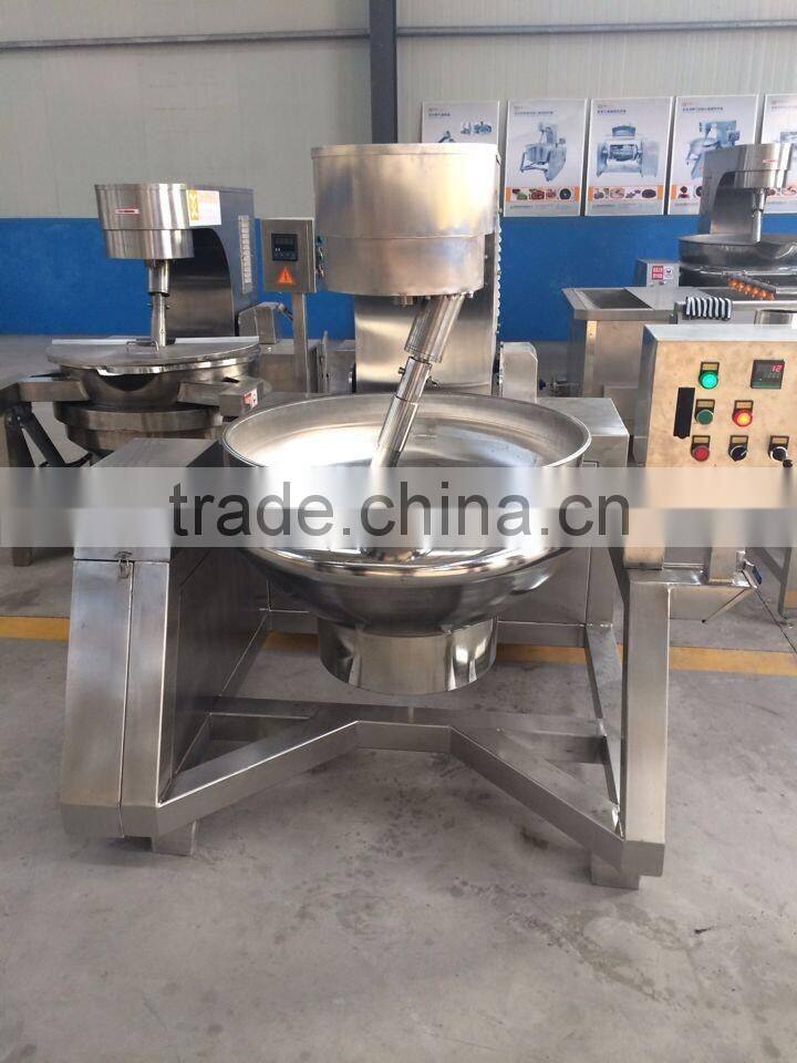 Stainless steel jacket kettle cooker with mixer by electrical heated