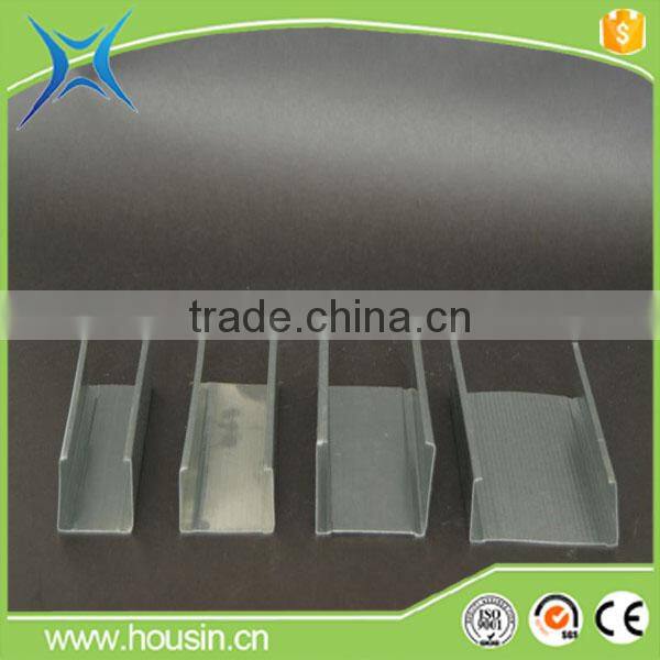 gypsum galvanzied light gauge metal steel stud track for drywall partitions .