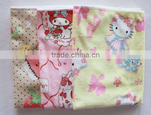 Microfiber penetration printed towel for cleaning furniture