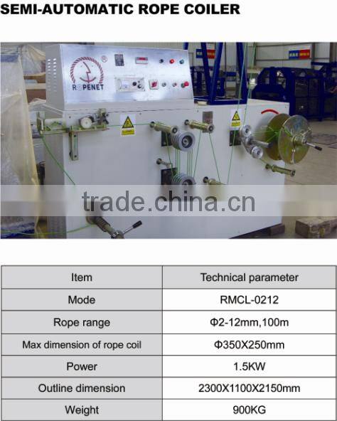 Semi-automatic Plastic yarn/rope rolling machine