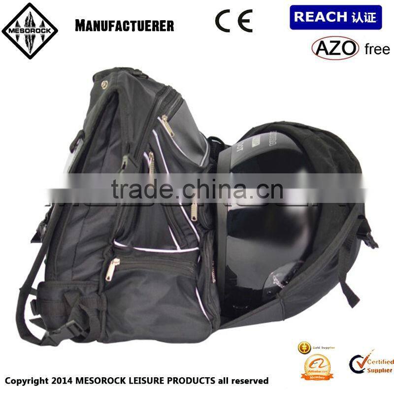 black waterproof Motorcycle Backpack, all weather motorcycle helmet backpack