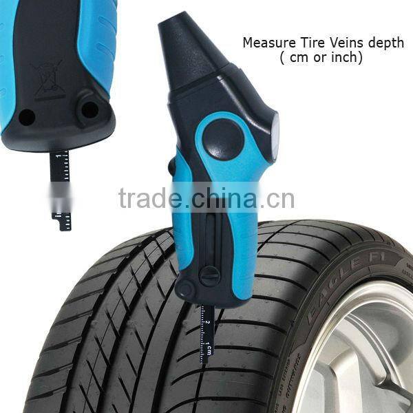 Digital 2-in-1 Tire Pressure Gauge & Tire Veins Depth +/-1.5PSI Accuracy + Backlight