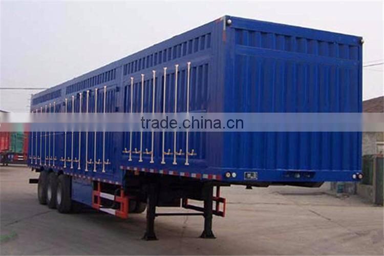 3 axle container tipping trailer, box stake semi trailer
