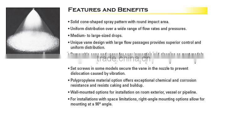 HH series Stainless steel full cone nozzles