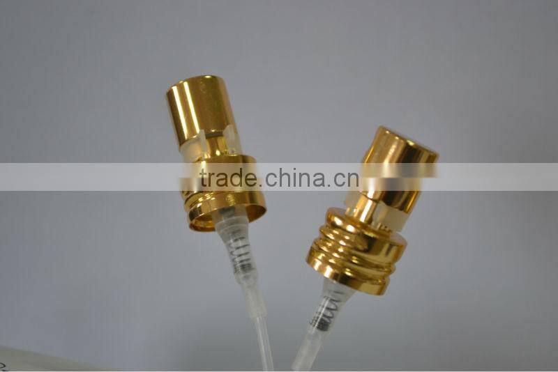 Crimp spray pump with thread