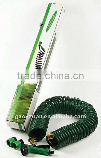 50FT Coil Hose With 4-function hose nozzle