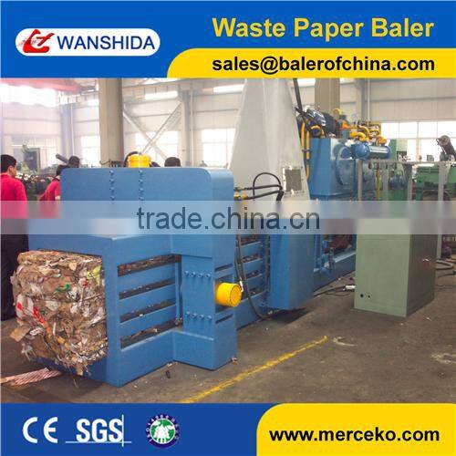 High efficiency large-sized full automatic baler for used cardboard&waste paper with conveyor