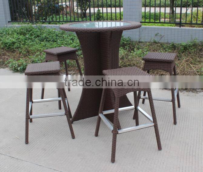 Western modern outdoor wicker bar furniture (CF878)