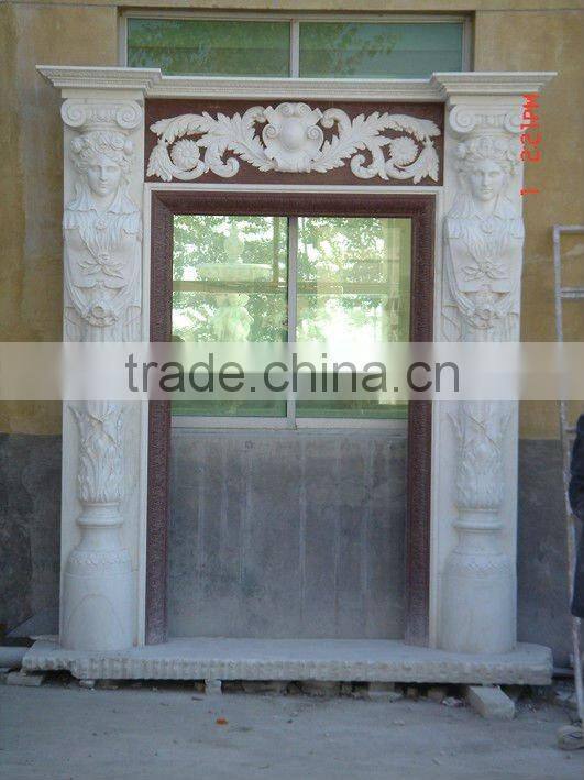 White Marble Door Surround Carving