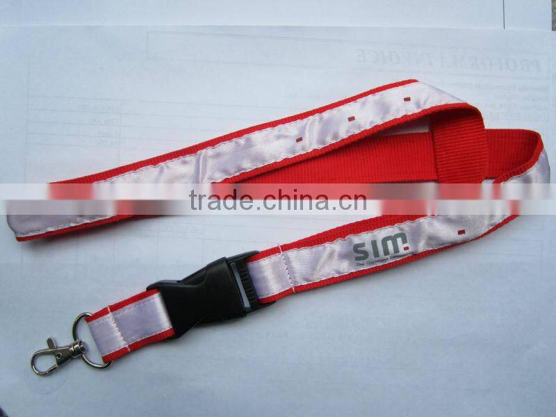 Double layer satin lanyard with printing