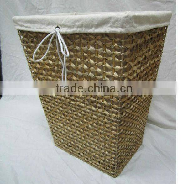 Cheap water hyacinth washable laundry hamper