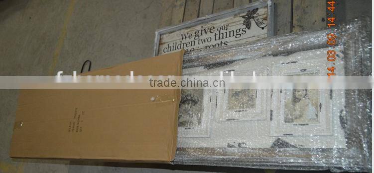 multiple wooden photo frame with triangle hook and three window new models for home decor