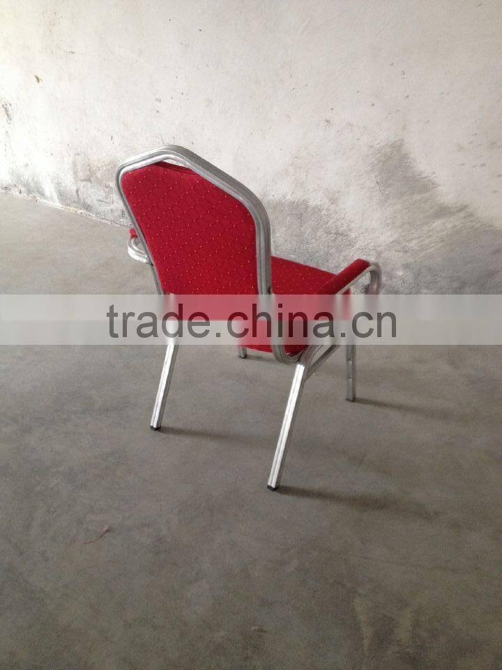 Hot sell Aluminium armrest dining chair hotel chair with arm