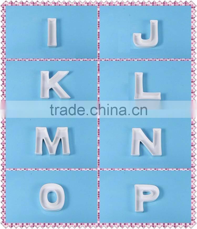 Wholesale custom porcelain letter dish for decor,JOY letter dish wholesale