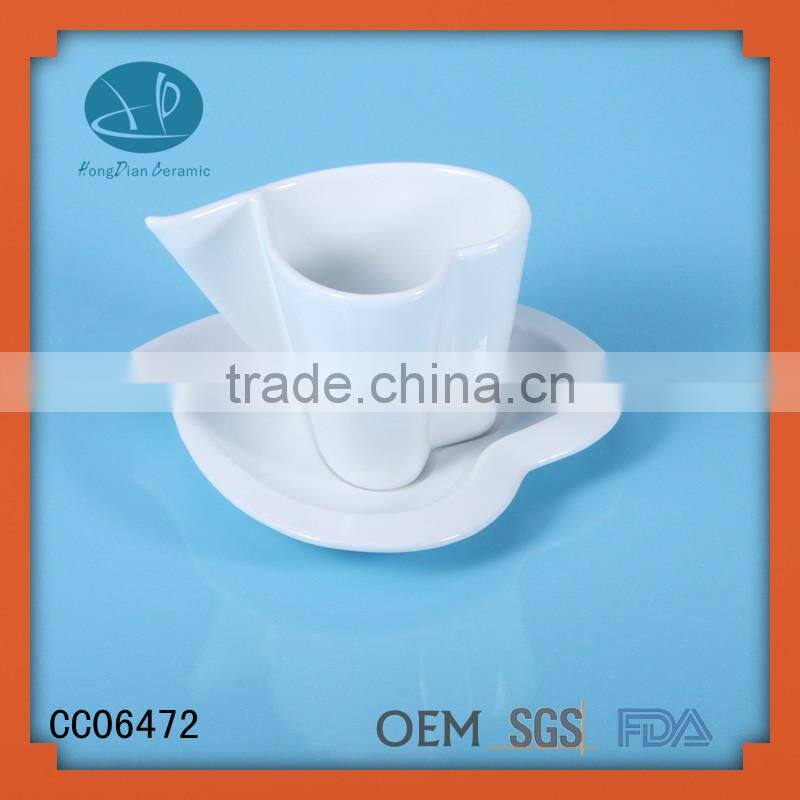 Heart Cup & Saucer,Ceramic Material and Coffee&Tea Sets Drinkware Type porcelain tea set