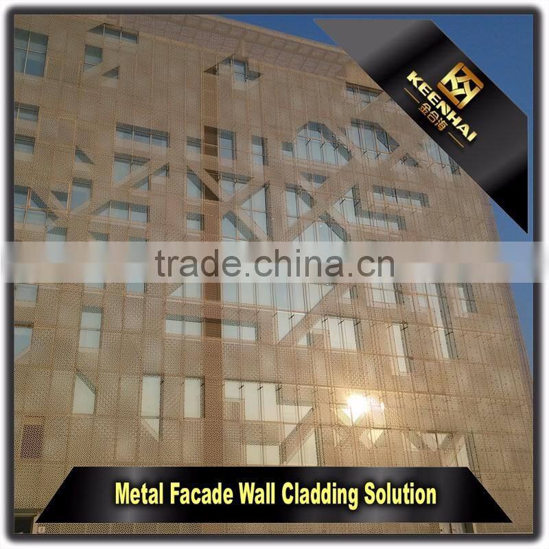 Laser Cutting Aluminium Decorative Outdoor Perforated Metal Wall Cladding Panels