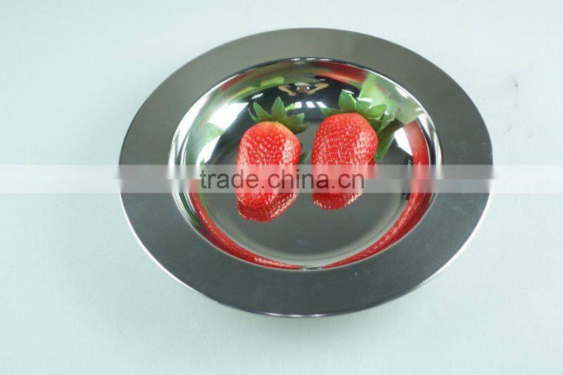 round plate stainless steel buffet trays with multi size