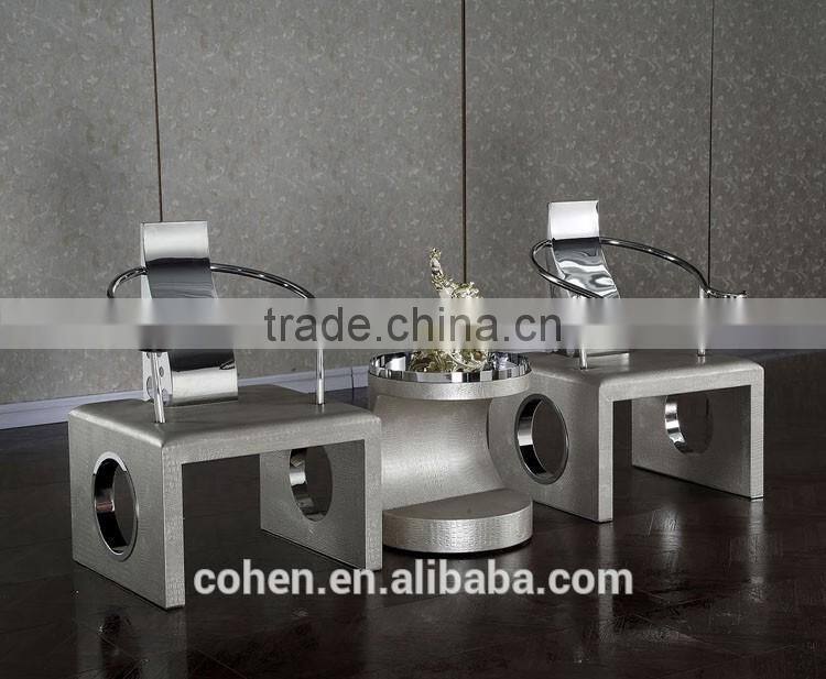 Wholesale modern luxury stainless steel mental leisure chair for livingroom furniture/hotel furniture