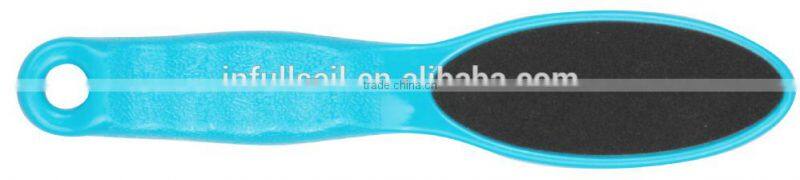 Colourful sandpaper foot file with plastic handle,pedicure foot file,smoother foot file