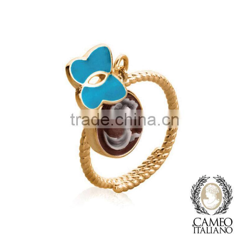 Hot Sale 925 Sterling Classic Silver Cherry Cameo Pendant Made in Italy