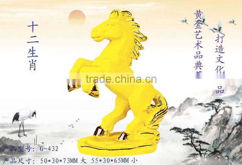 24k gold plated Chinese zodiac signs Rabbit