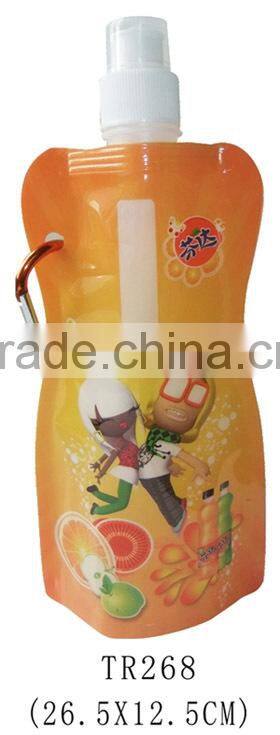 CHILDREN FOLDABLE SPORTS BOTTLE REUSABLE FREEZABLE WITH CLIP