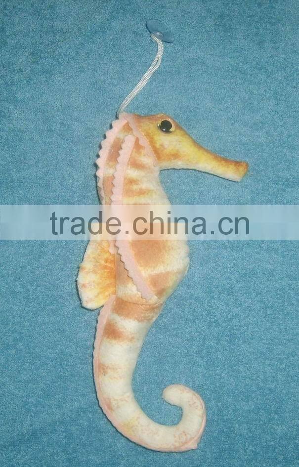 Sea horse shaped plush pendant