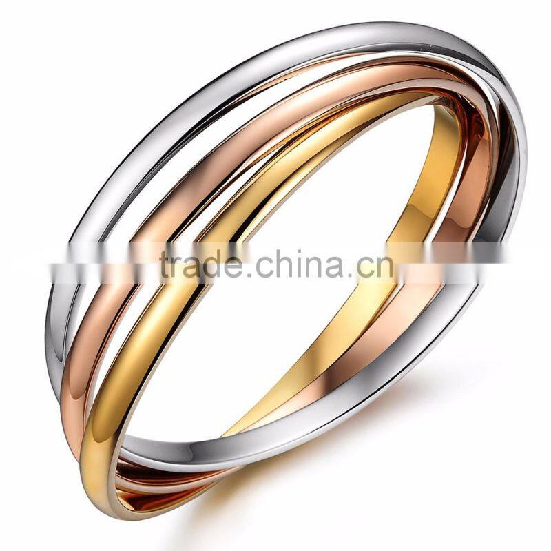 Wholesale Special Three Circle Jewelry Gift Bracelet Stainless Steel Bangle