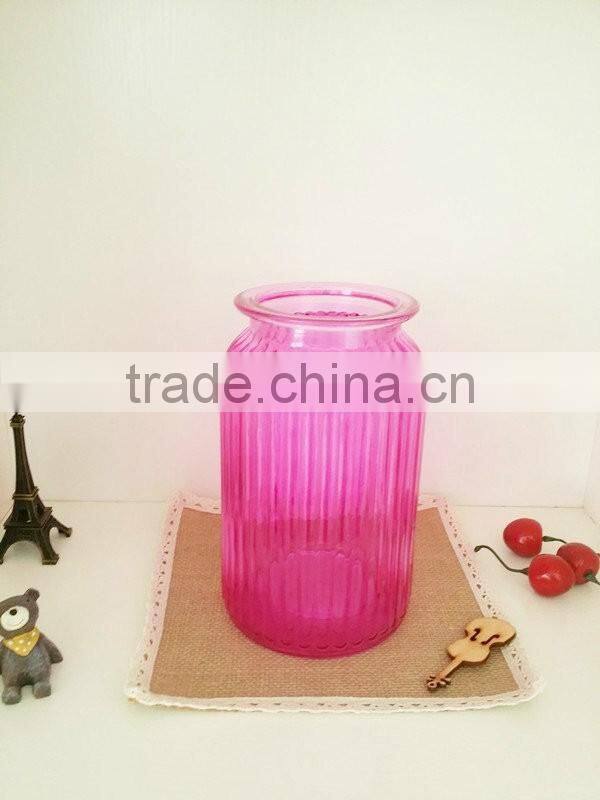 wedding decoration colored glass vase