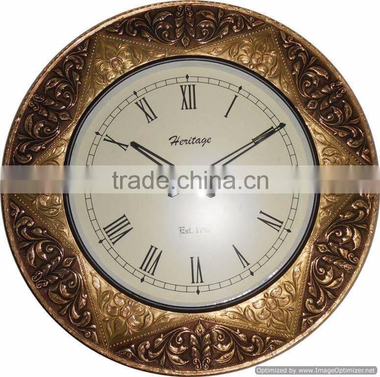 copper plated table clock