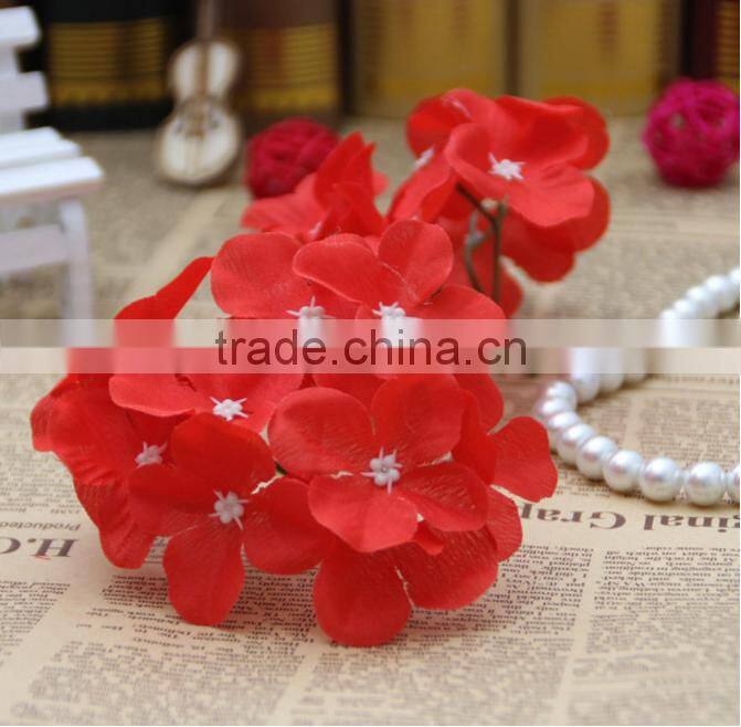 Silk artificial hydrangea flower heads fake flower for celebration