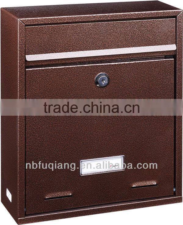 FQ-174 Classic Style Metal Mailbox with Lock, wall mounted mailbox,four colors for choice