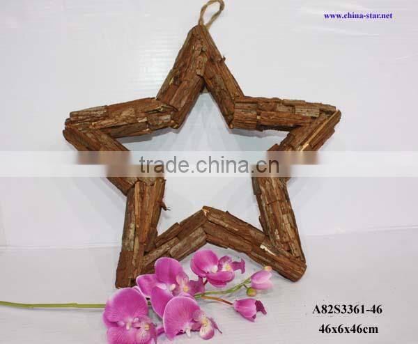 large hanging wood chip heart