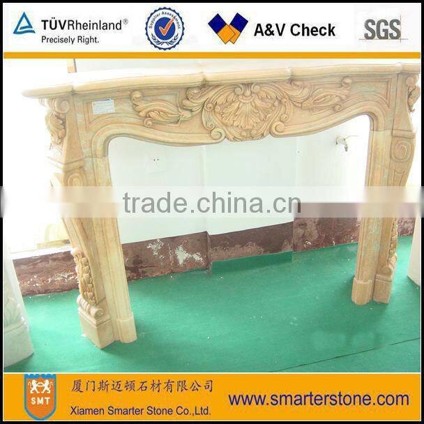 Cream Granite Fireplaces Mantel