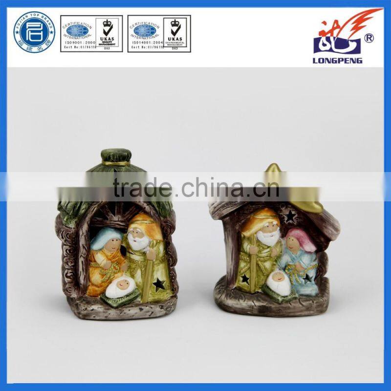 Hot Sale Holy Family Religious Statues with LED Light JOSEPH MARY AND BABY JESUS
