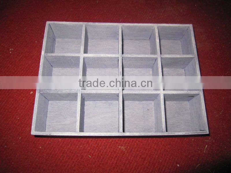 high quality pine wooden box,wooden tray with different tabula