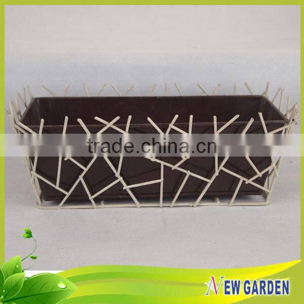 European Modern Rural Style Handmade Decorative Standing Metal Wire Vases