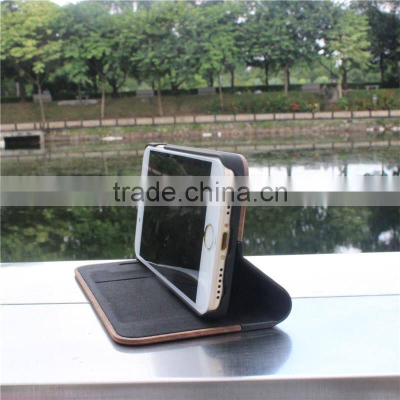 Classical Chinese walnut/bamboo/rosewood/cherry card bumper/pocket cell phone case for Iphone 7