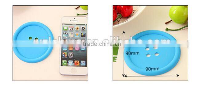 Creative household goods circular silicone insulation pad coaster, custom silicone coasters, silicone rubber coaster