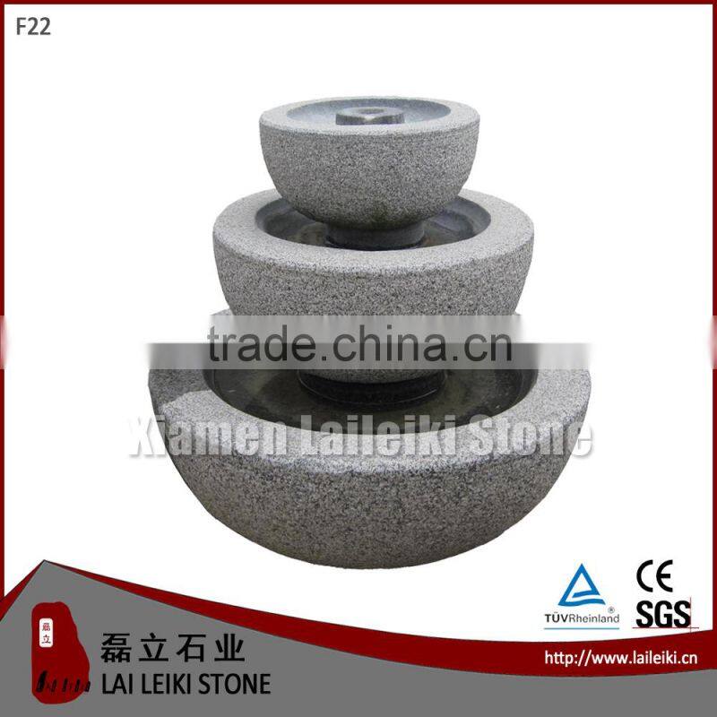Polished Granite Outdoor Water Fountain Garden Design