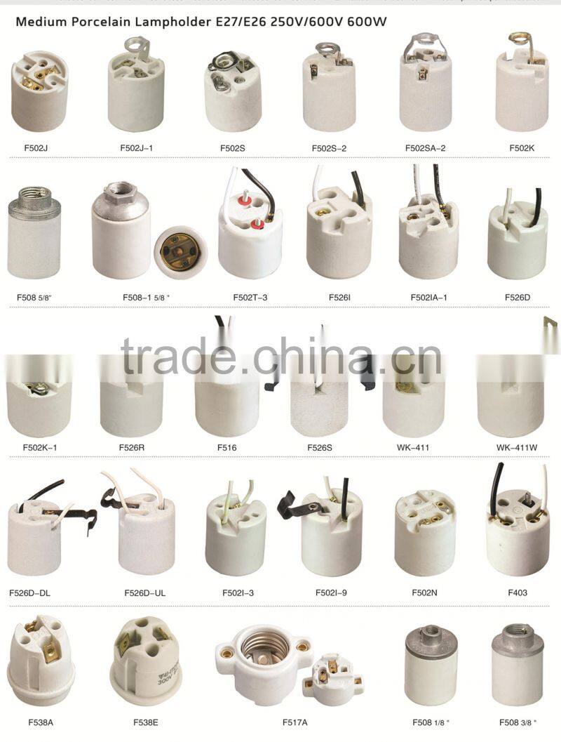 E27 porcelain lamp socket ceramic ceiling lamp holder