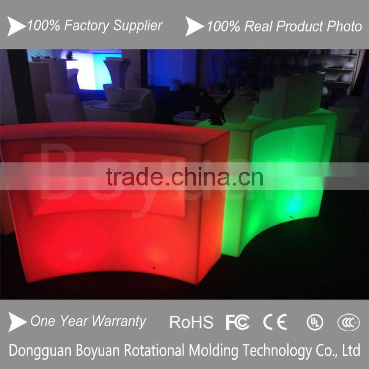 High quality dongguan led bar table, boyuan led bar counter manufacturer