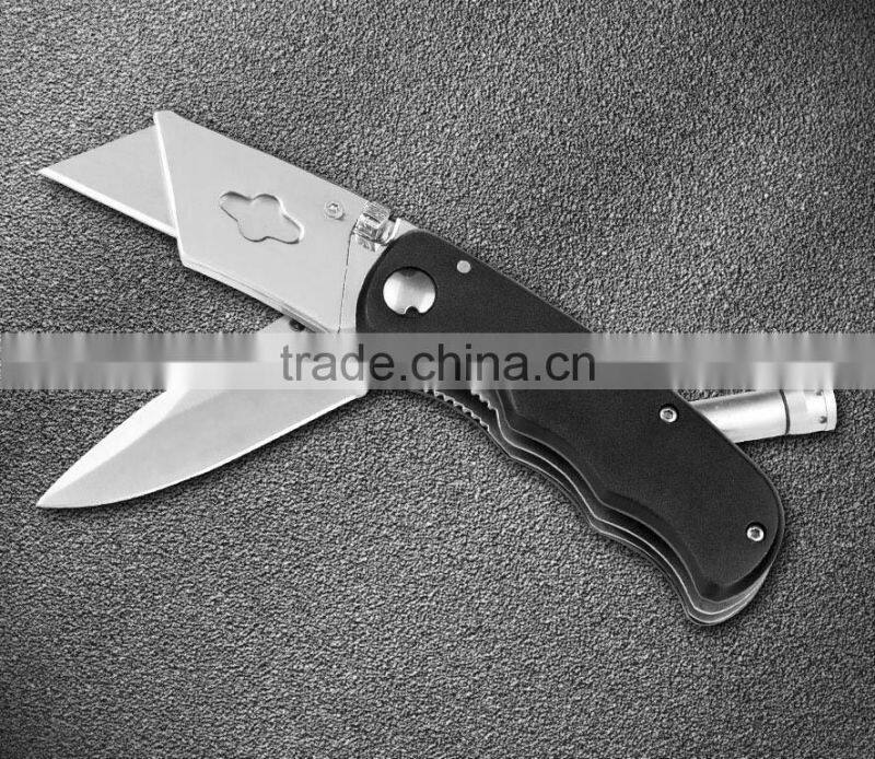 Aluminium handle, double blade utility paper cutter with LED YJ-140