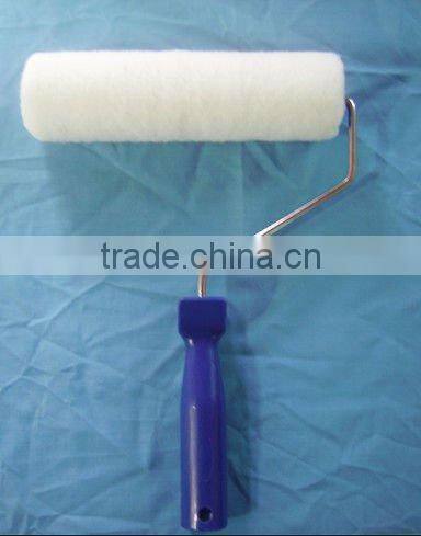 Sponge paint roller brush with plastic/metal handle