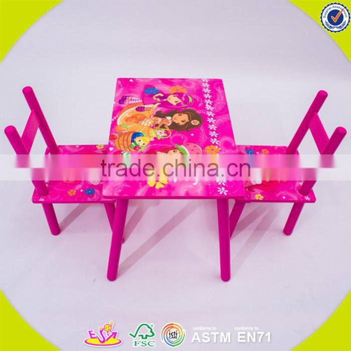 Wholesale blue wooden table and 2 chairs for children,cheap table and 2 chairs,top quality wooden table and 2 chairs W08G137